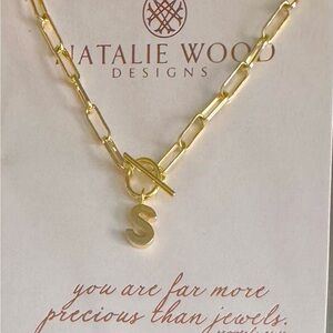Natalie Wood Gold Initial Necklace
